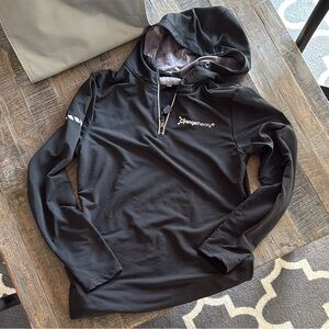 Orangetheory Fitness Hooded Black Quarter Zip Size Medium